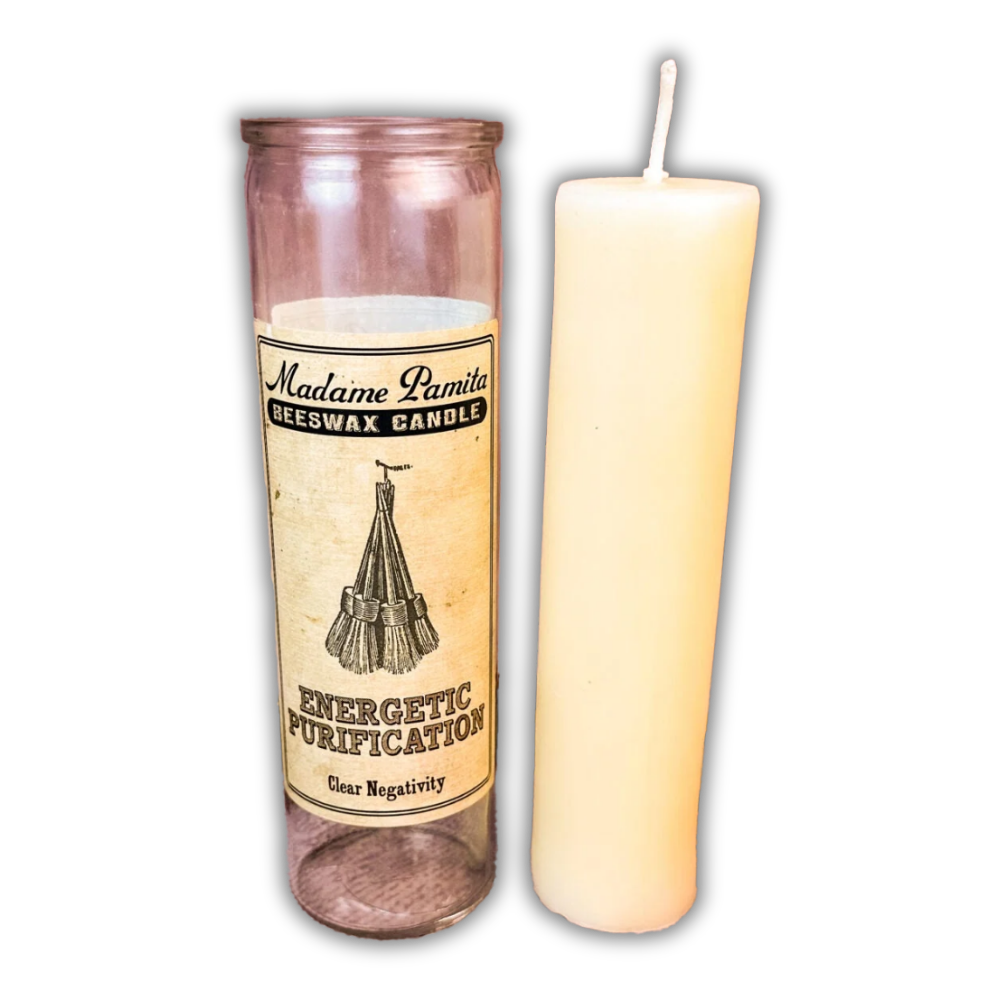 Energetic Purification Beeswax Vigil Spell Candle - Clear Your Aura