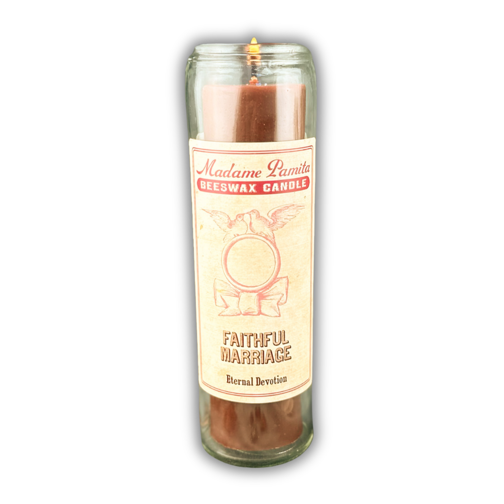 Faithful Marriage Beeswax Vigil Spell Candle - Commitment & Fidelity