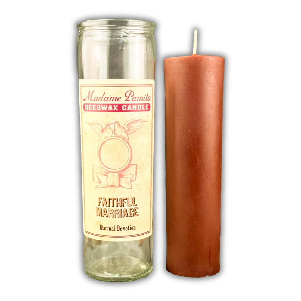 Faithful Marriage Beeswax Vigil Spell Candle - Commitment & Fidelity