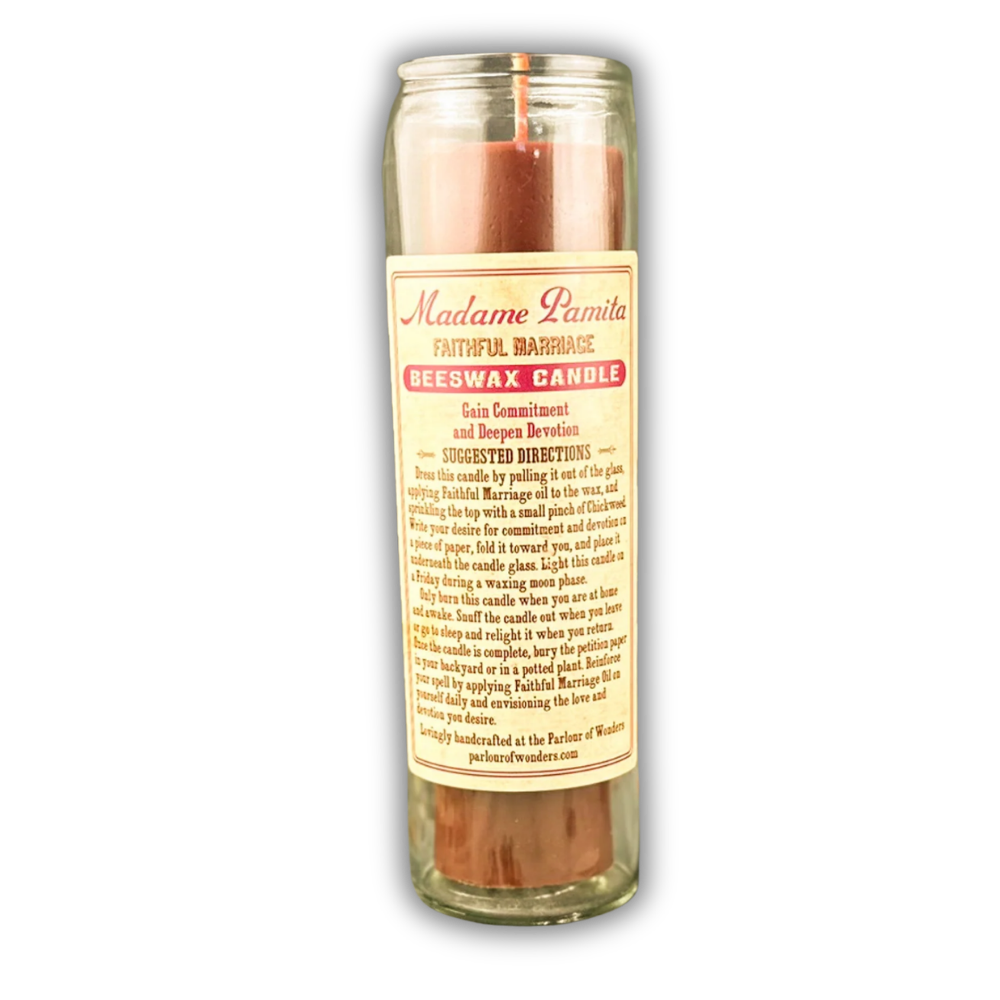 Faithful Marriage Beeswax Vigil Spell Candle - Commitment & Fidelity