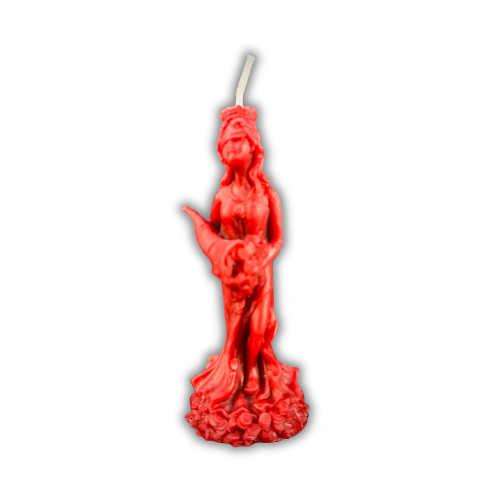Beeswax Fortuna Goddess of Luck Spell Candle