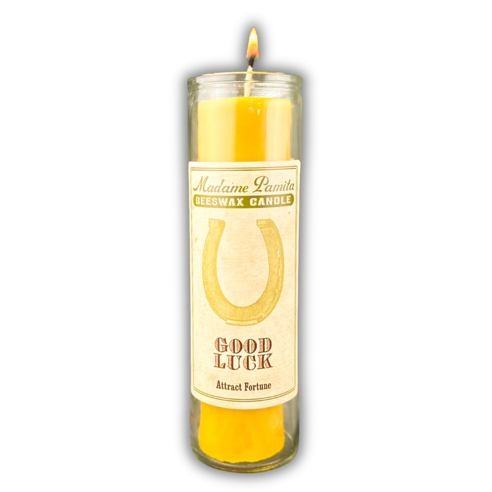 Good Luck Beeswax Vigil Spell Candle - Lucky Breaks & Fortune