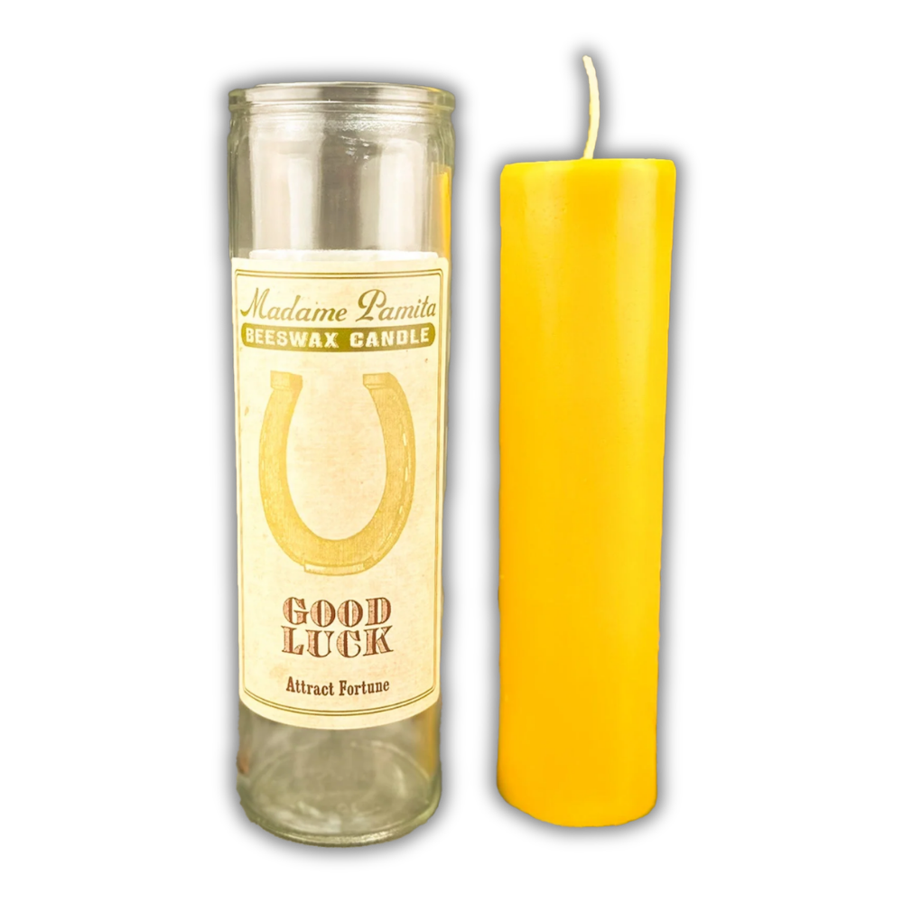 Good Luck Beeswax Vigil Spell Candle - Lucky Breaks & Fortune
