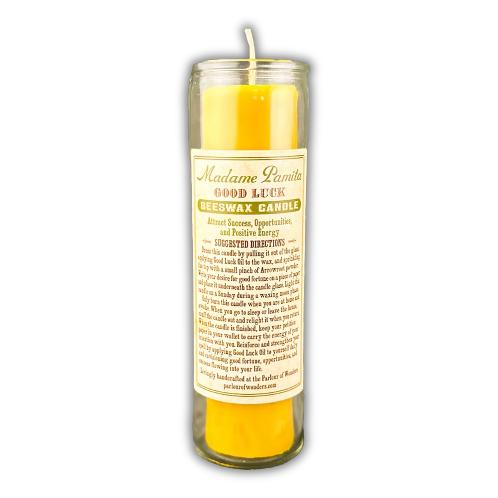 Good Luck Beeswax Vigil Spell Candle - Lucky Breaks & Fortune