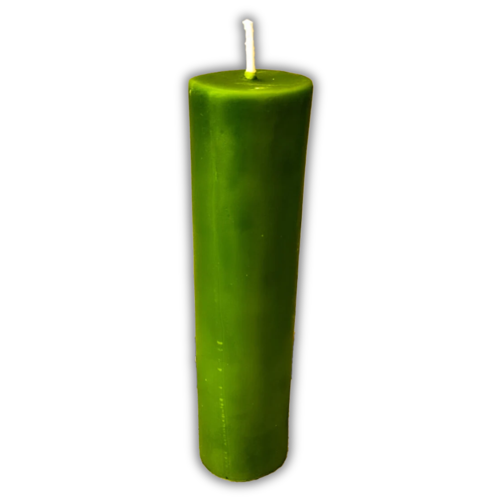 Green Beeswax Vigil Candle and Vigil Refill