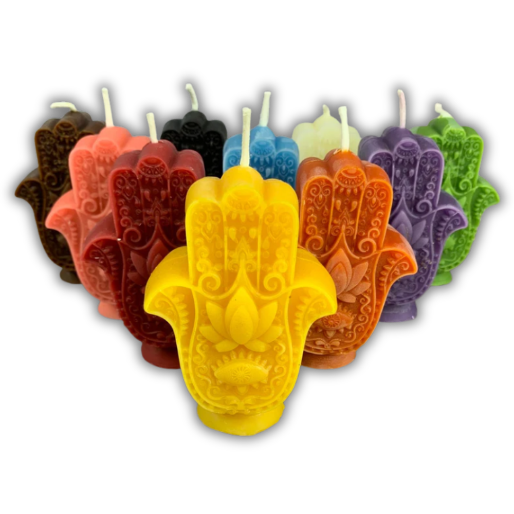 Beeswax Hamsa Hand Spell Candle