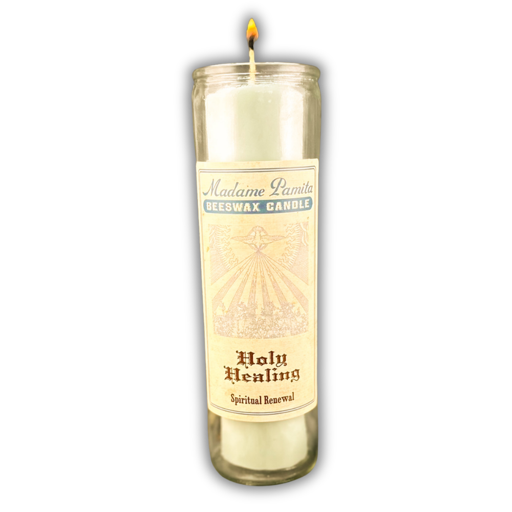 Holy Healing Beeswax Vigil Spell Candle - Support Body, Mind & Spirit