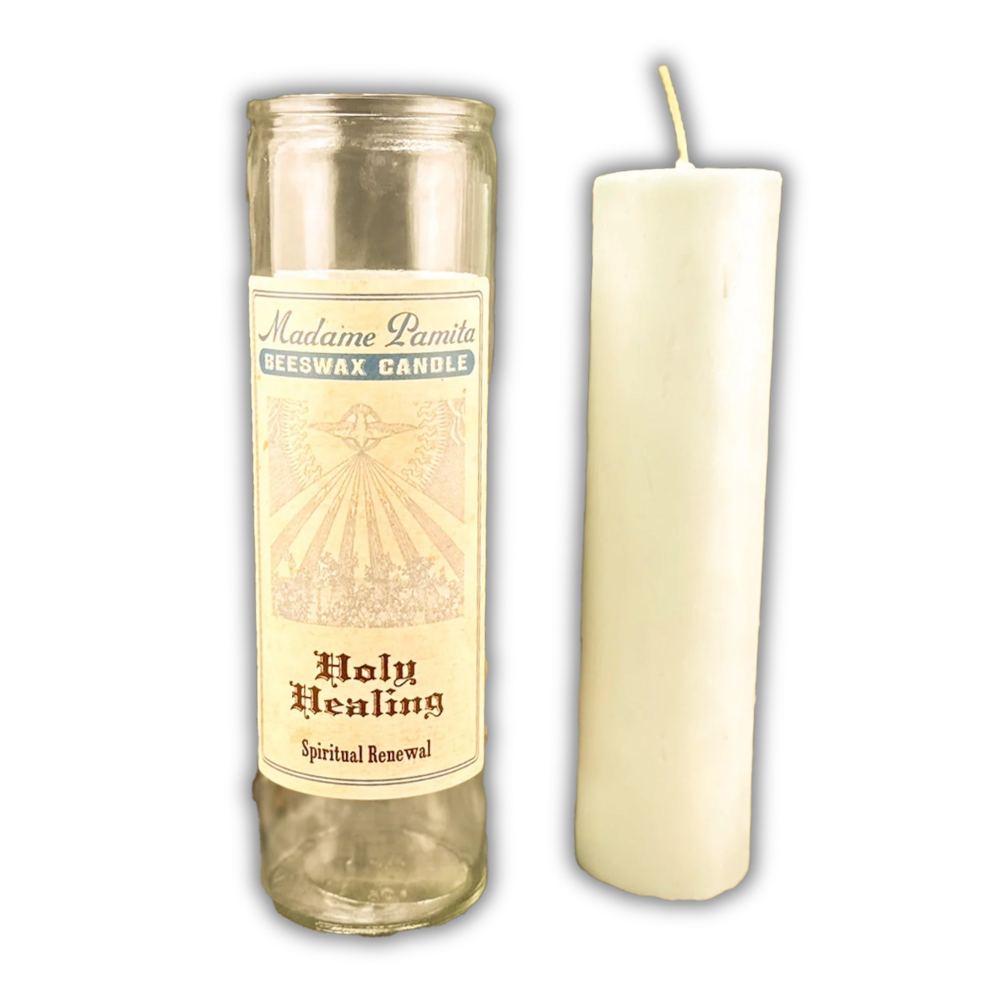 Holy Healing Beeswax Vigil Spell Candle - Support Body, Mind & Spirit