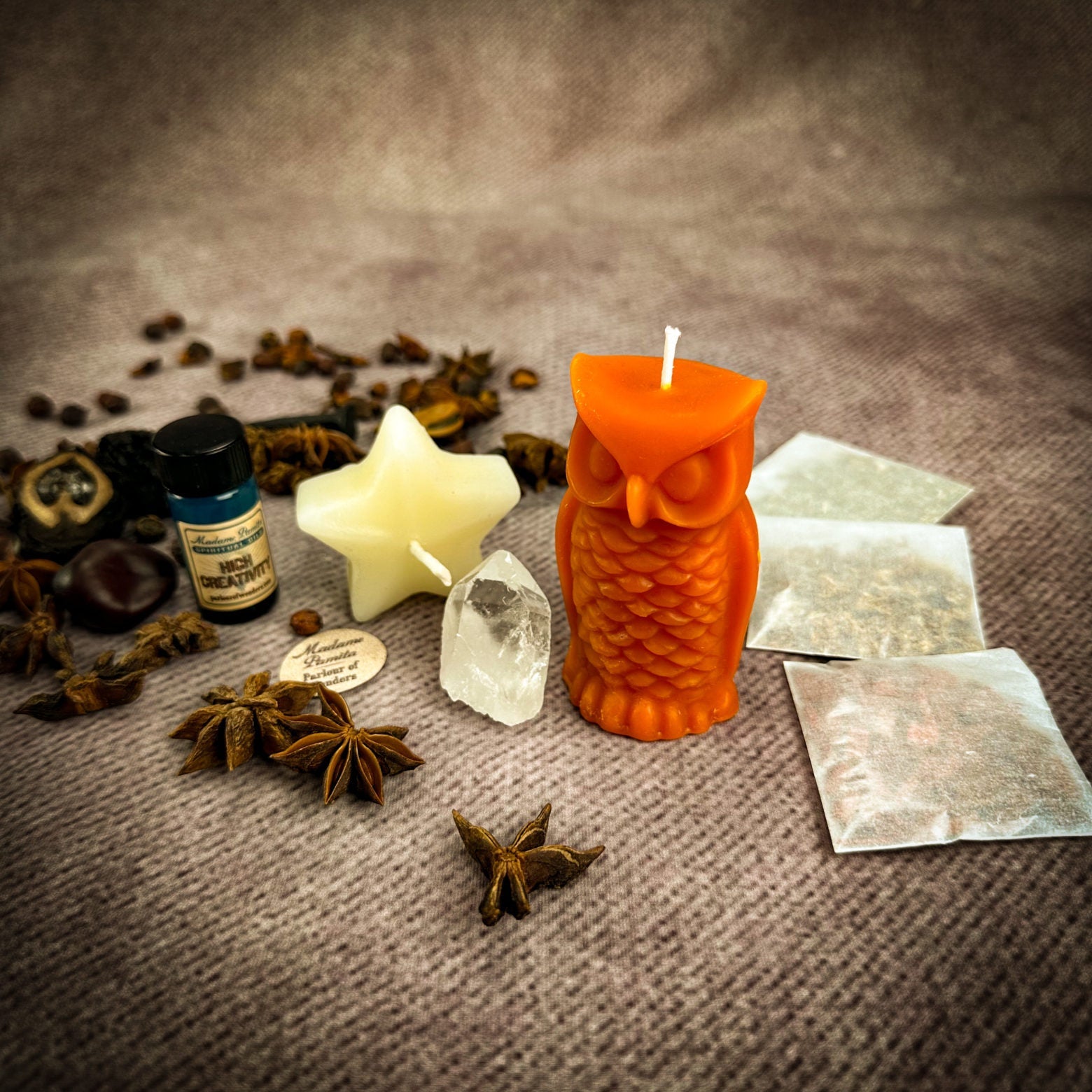 Wise Owl Wishing Star Candle Spell Kit
