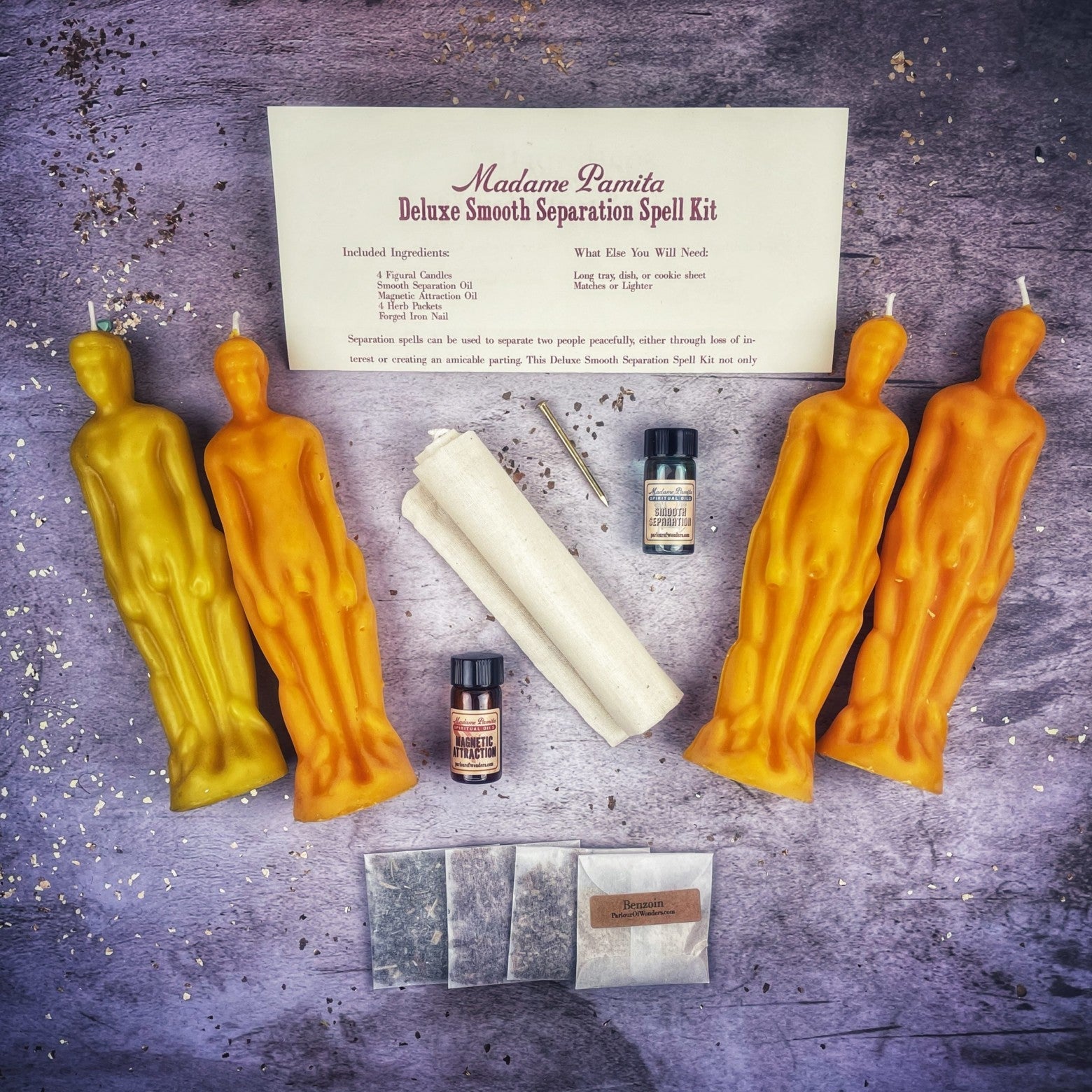 Deluxe Smooth Separation Candle Spell Kit - Male/Male