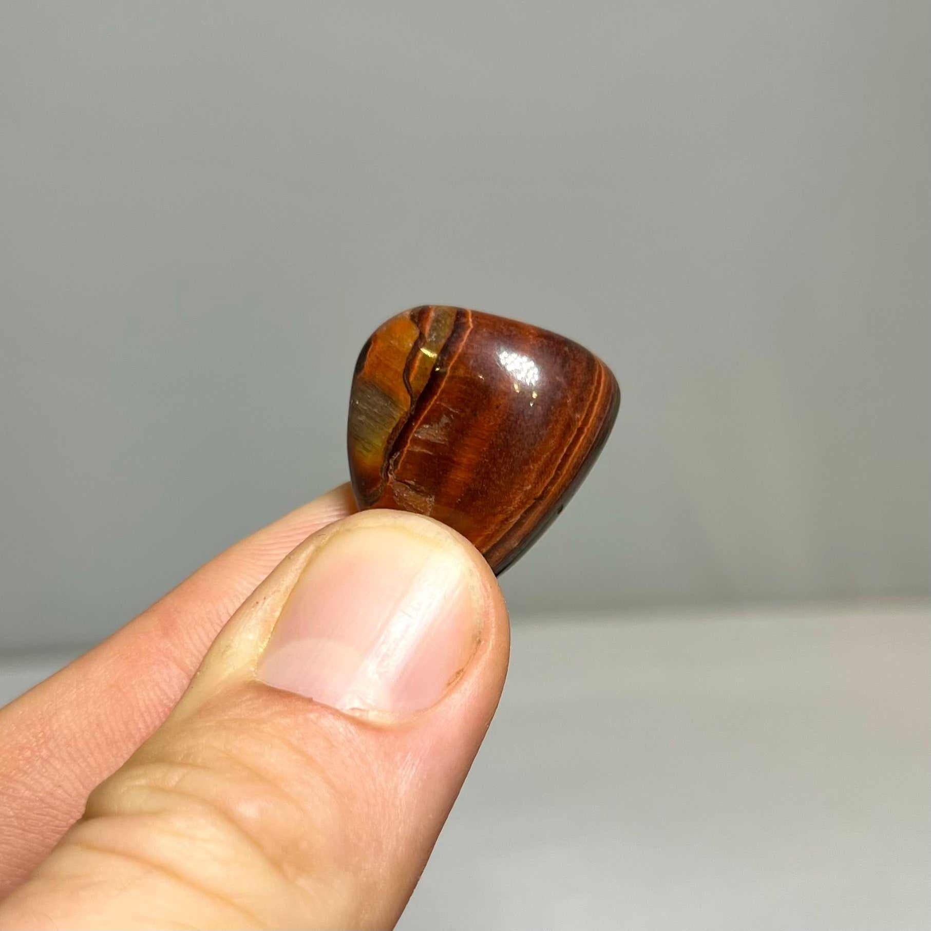 Red Tiger Eye Tumbled Pocket Stone