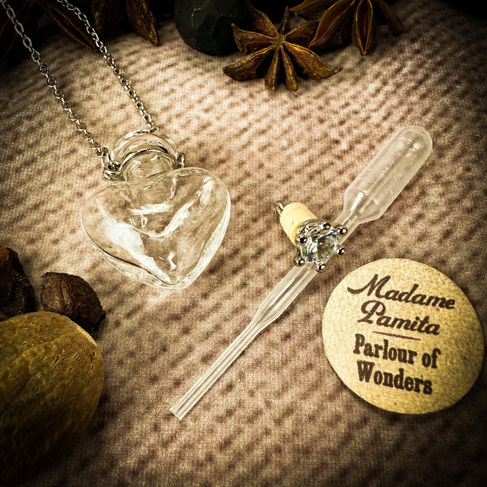 Glass Spell Bottle Necklace