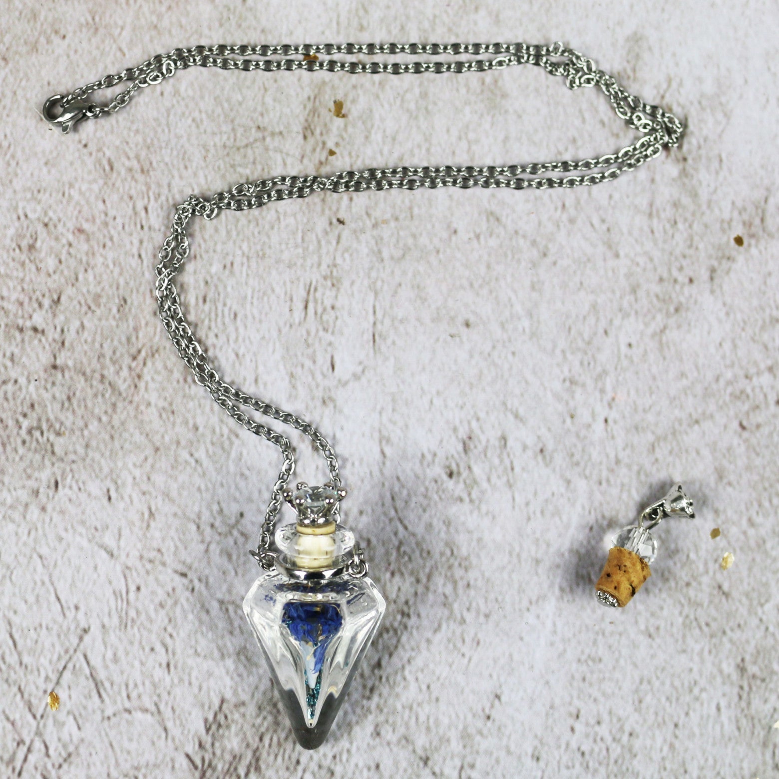 Glass Spell Bottle Necklace
