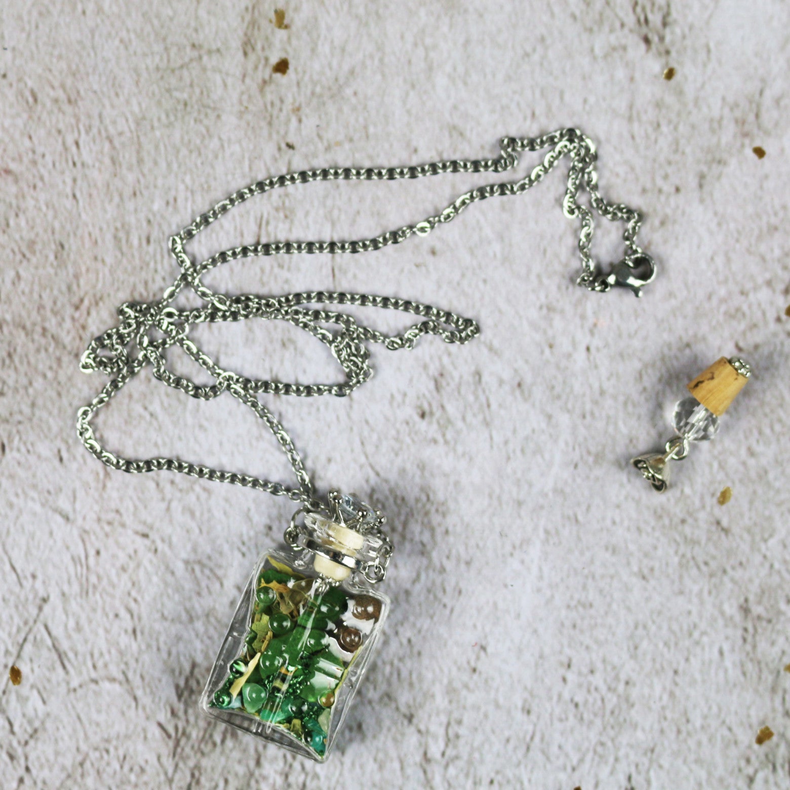 Glass Spell Bottle Necklace