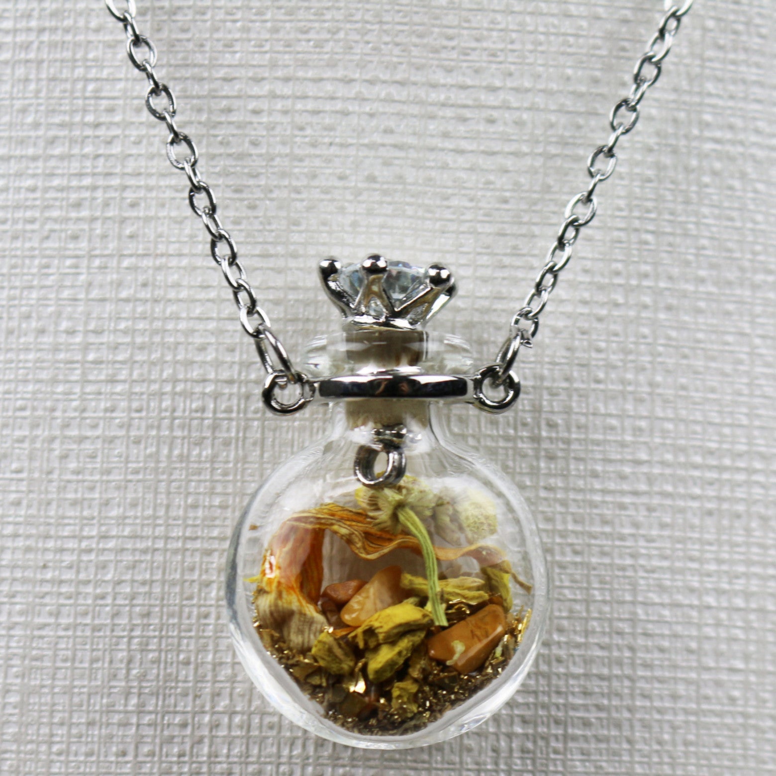 Glass Spell Bottle Necklace