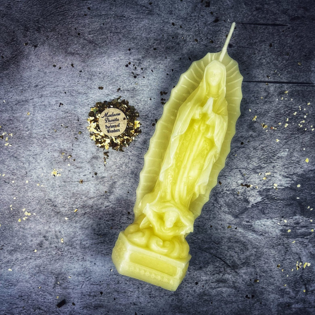 Beeswax Nuestra Señora de Guadalupe Spell Candle