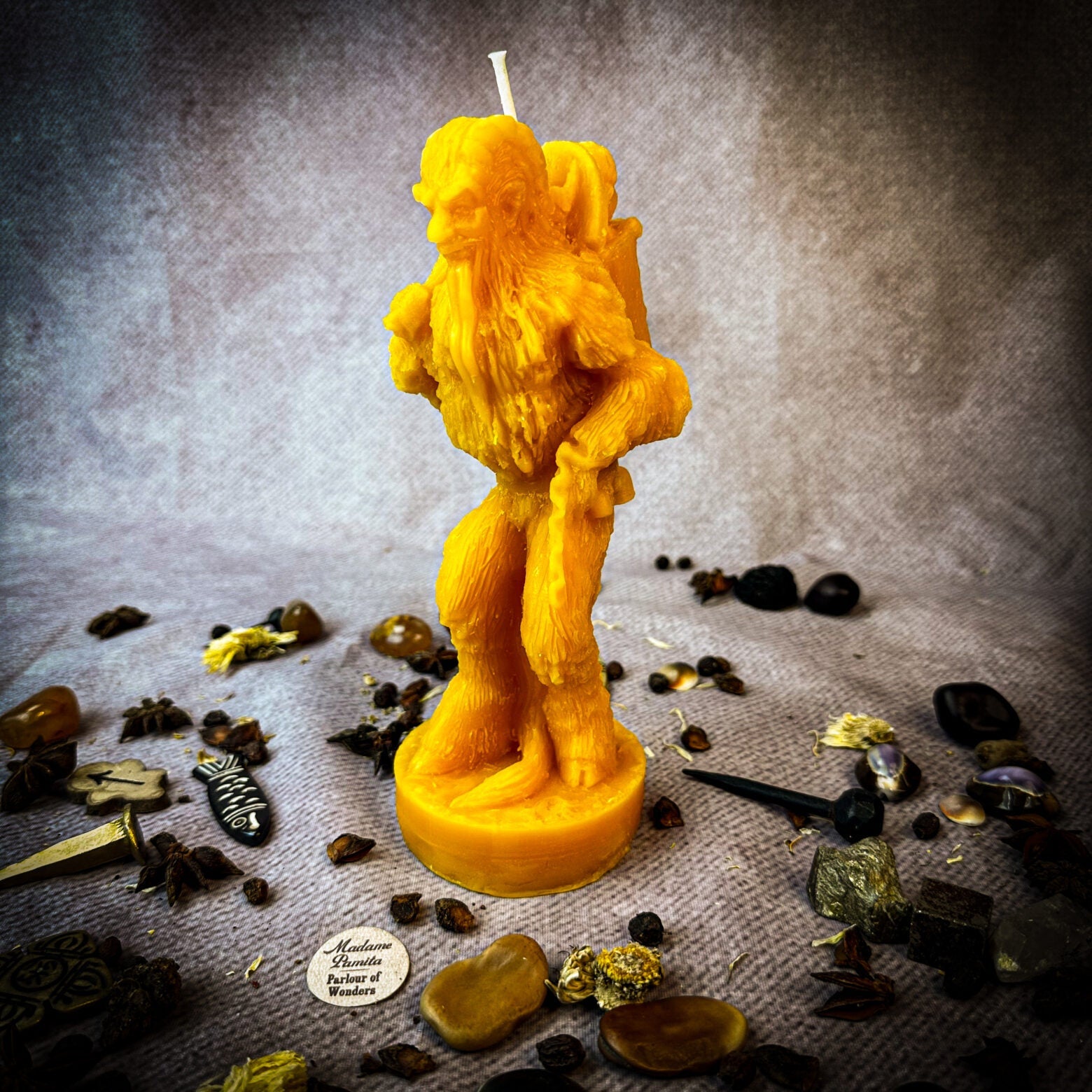 Beeswax Krampus Spell Candle