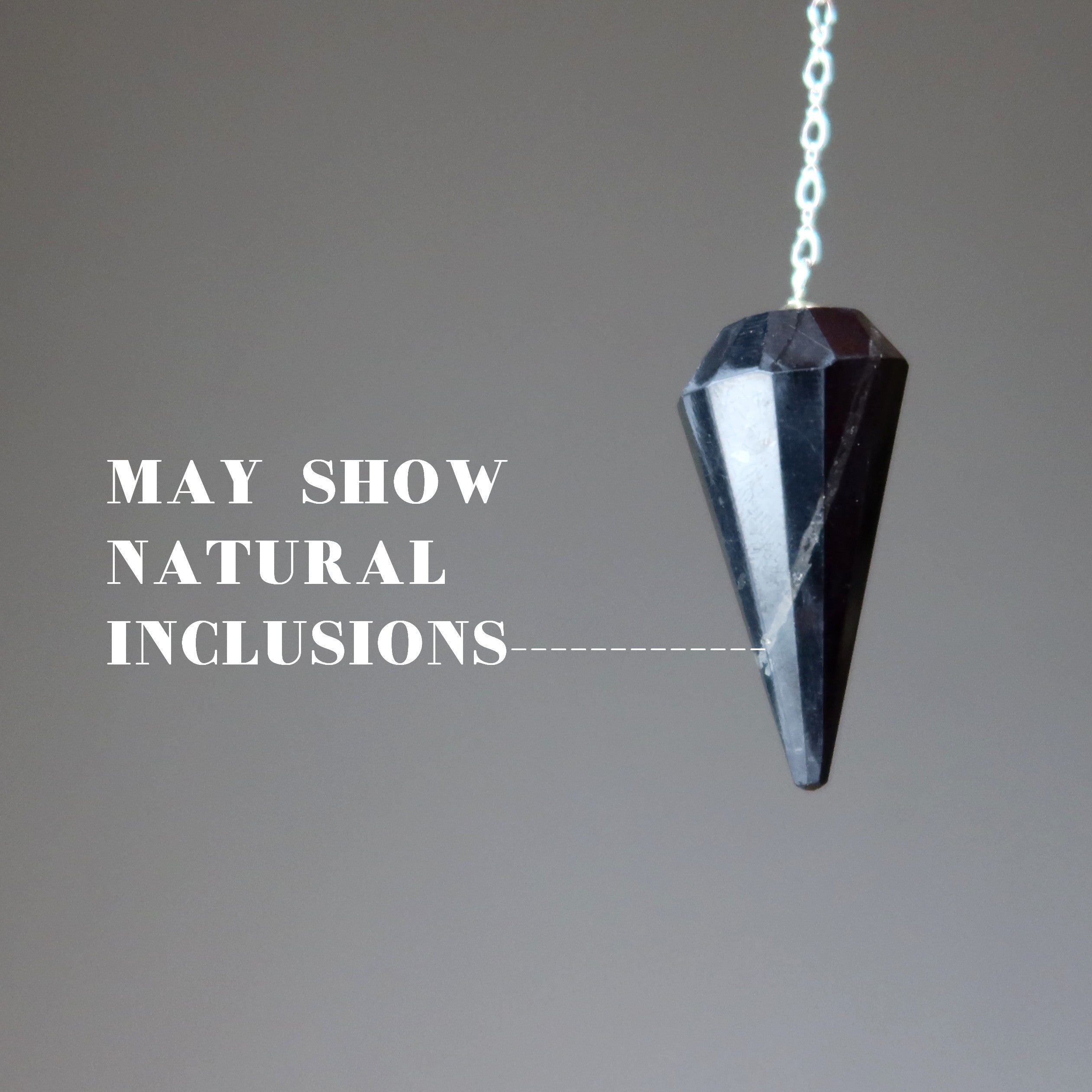 Shungite Pendulum Protected Mind Sterling Silver