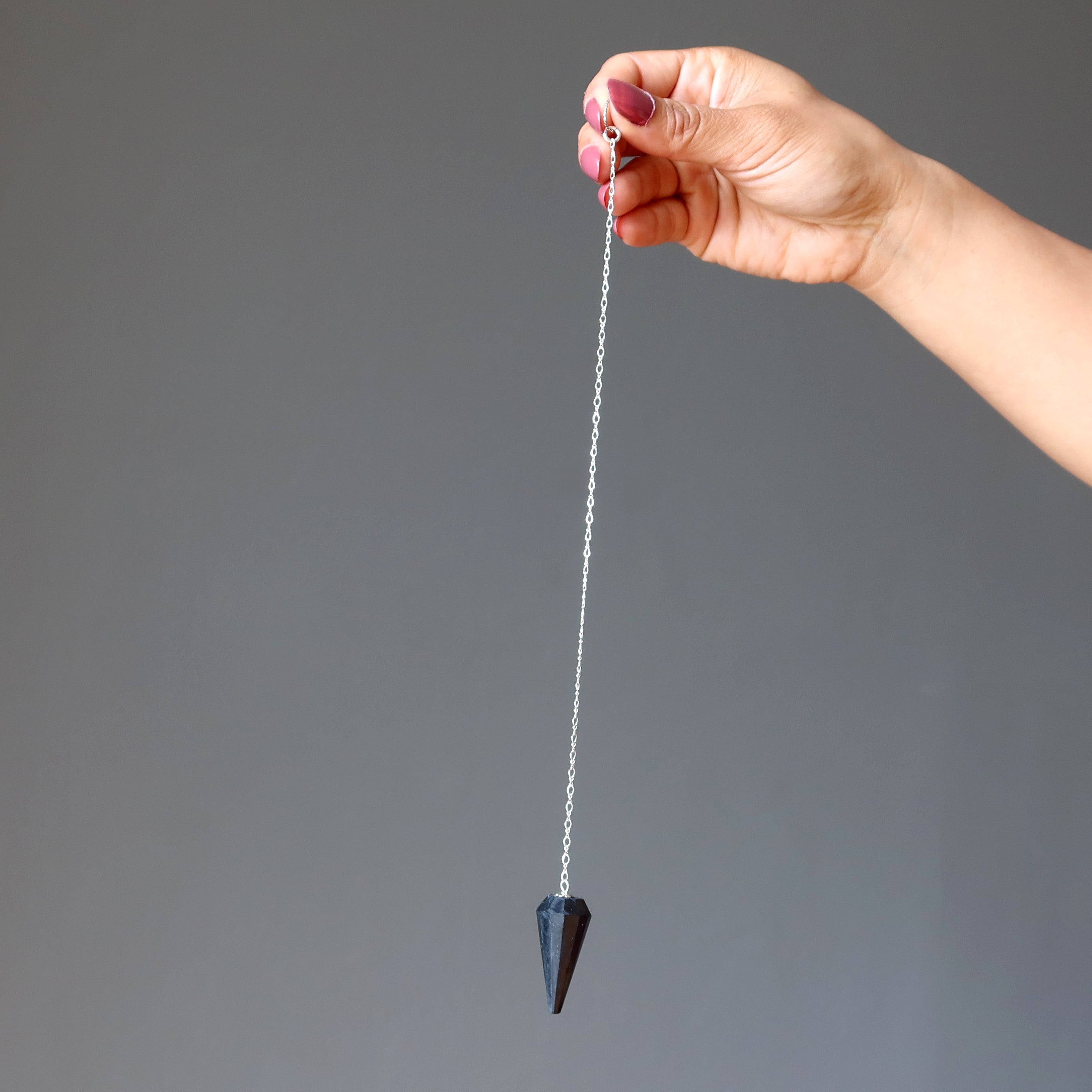 Shungite Pendulum Protected Mind Sterling Silver