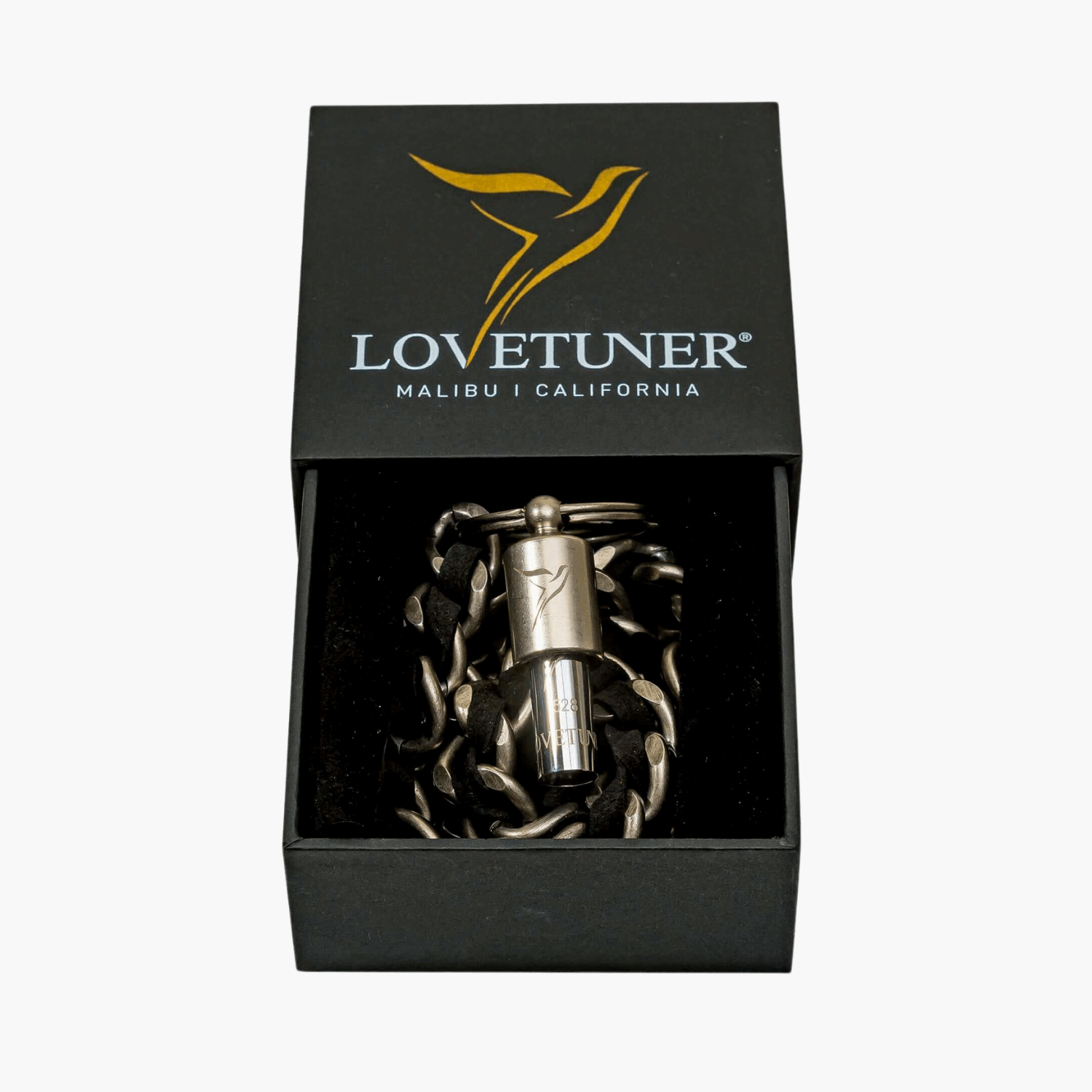 Lovetuner Keychain Silver 528hz Breathing & Meditation Device
