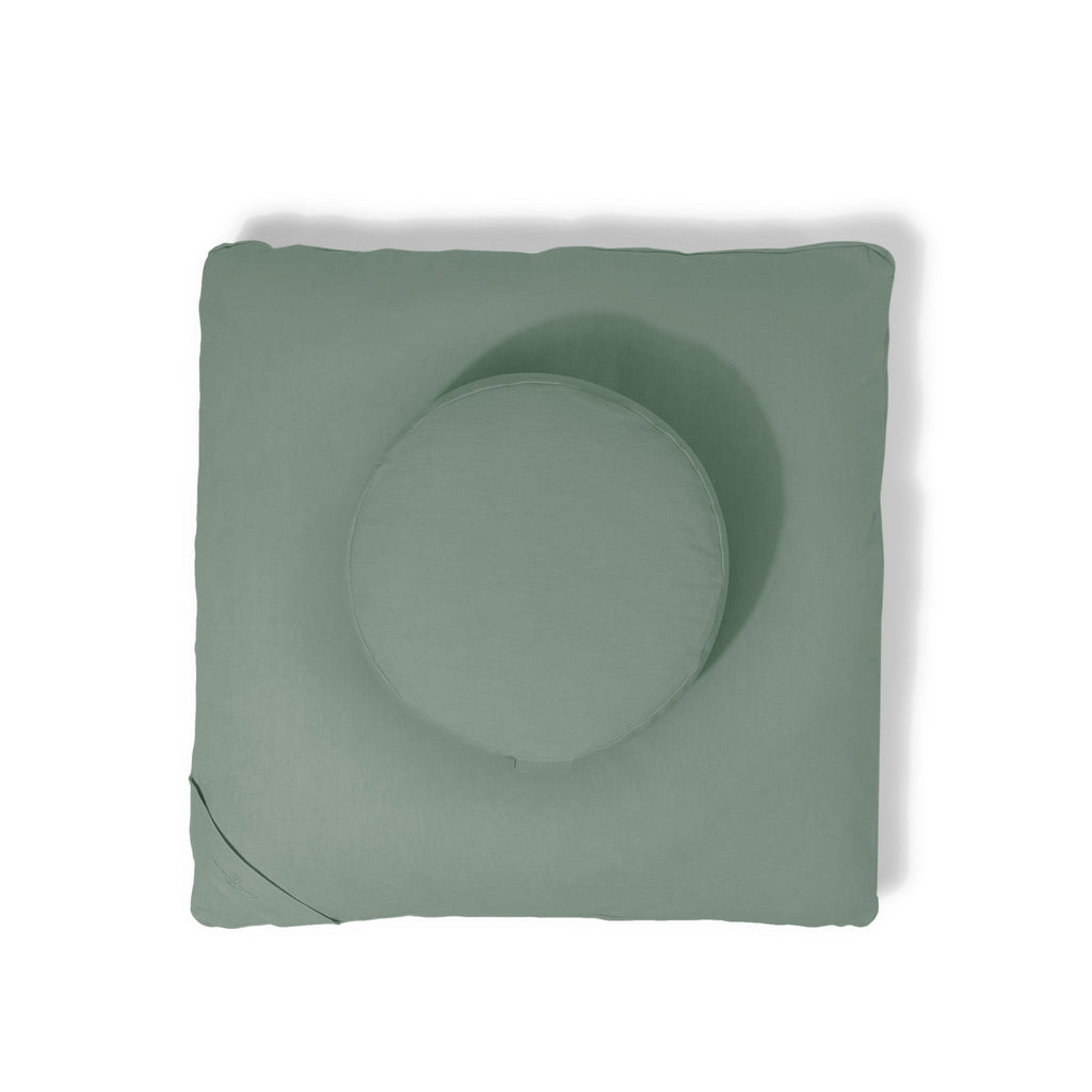 Organic Meditation Cushion Set - seafoam