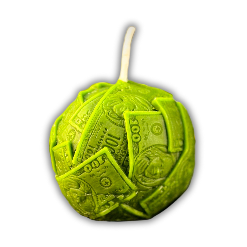 Beeswax Rolling in Dough Money Spell Candle