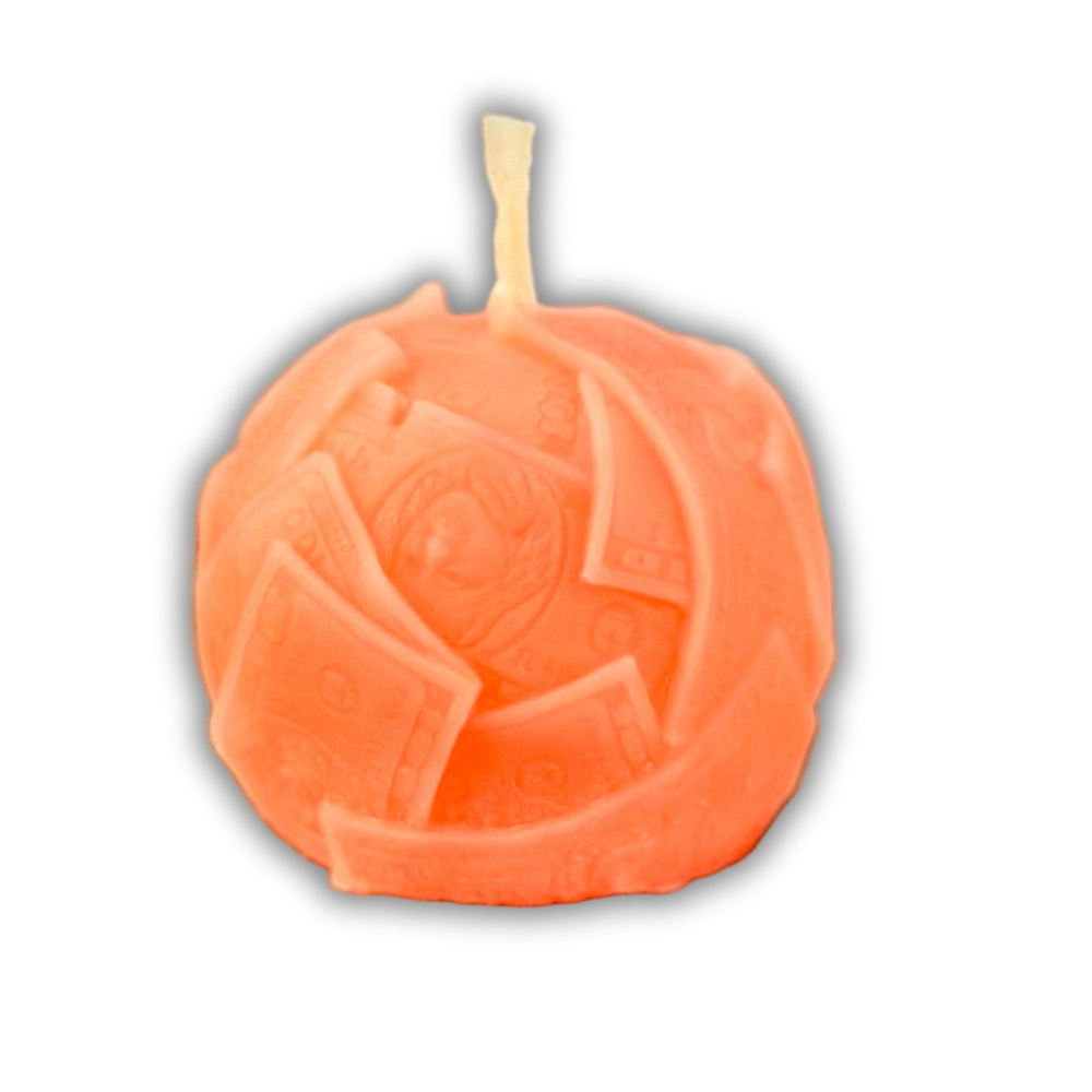 Beeswax Rolling in Dough Money Spell Candle