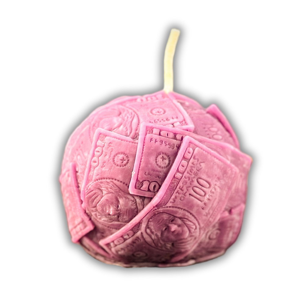 Beeswax Rolling in Dough Money Spell Candle