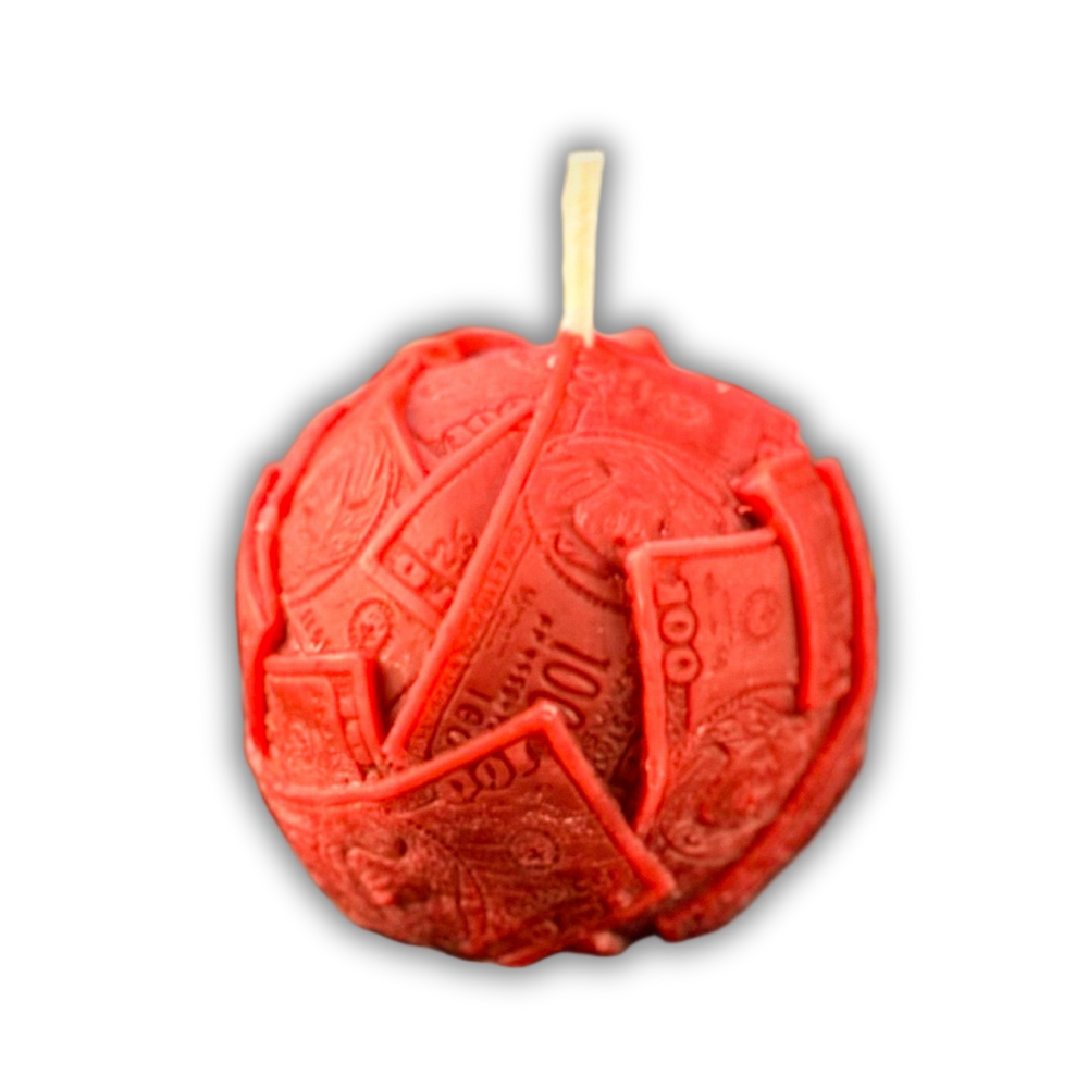 Beeswax Rolling in Dough Money Spell Candle