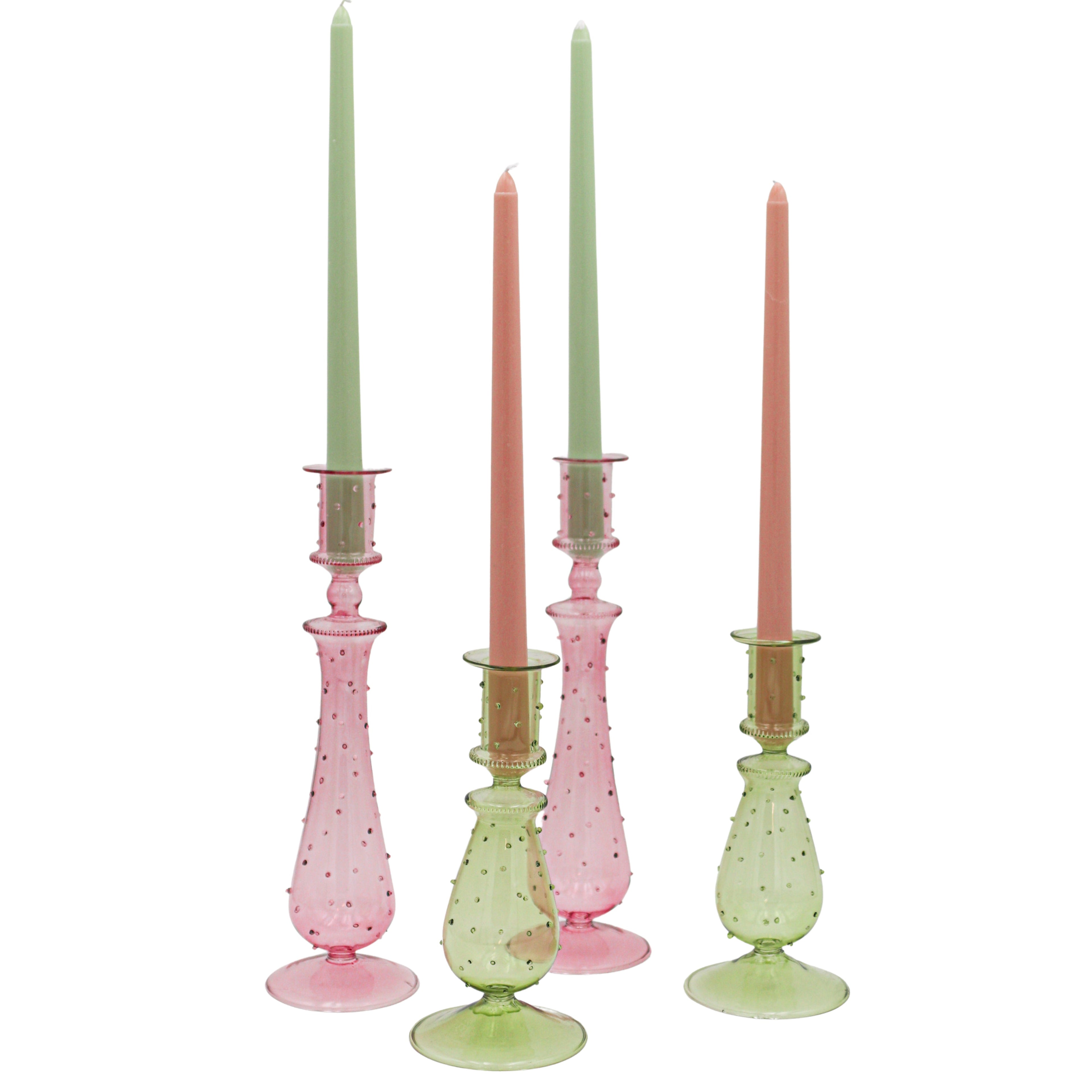 Olive Grove Dotty Candle Holder - Pair
