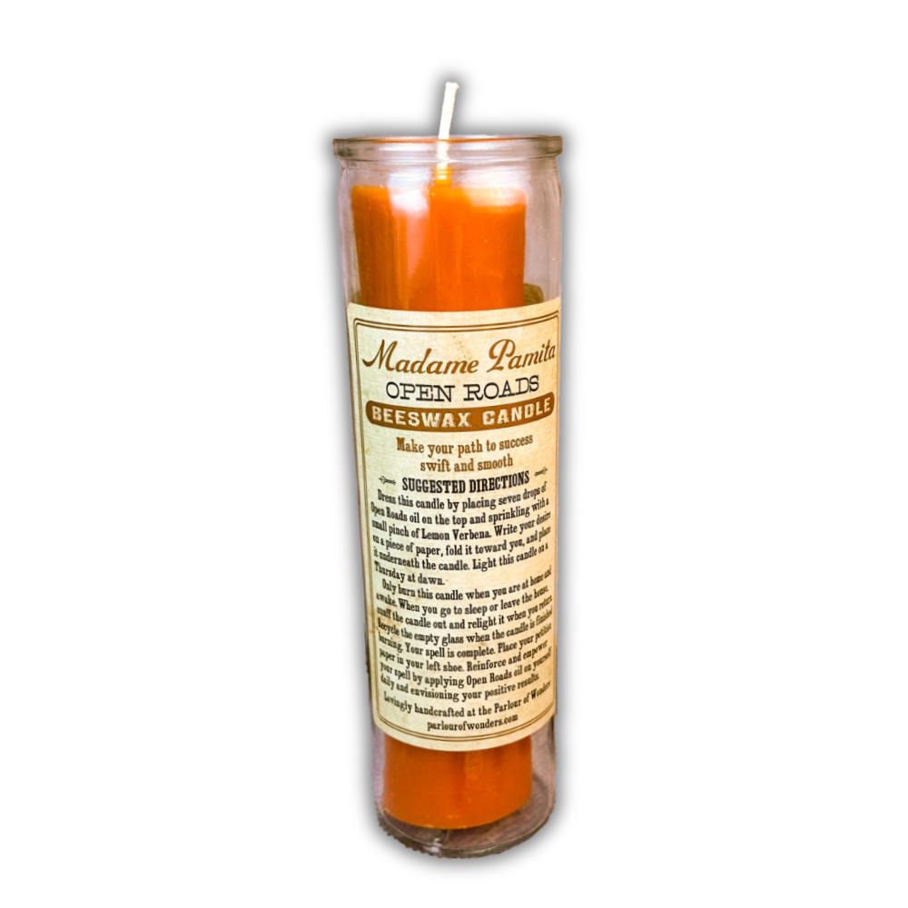 Open Roads Beeswax Vigil Spell Candle - Road Opener Spell