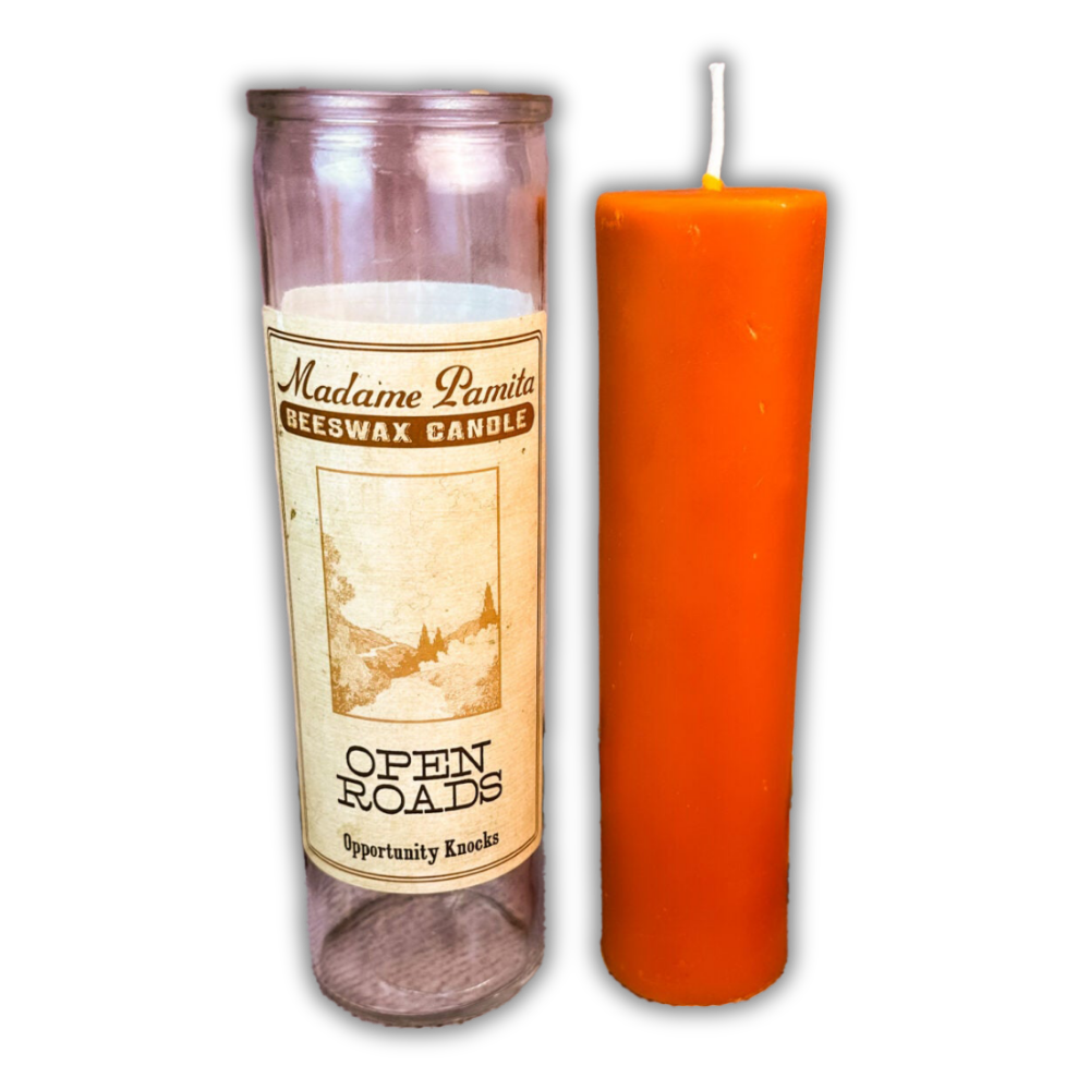 Open Roads Beeswax Vigil Spell Candle - Road Opener Spell