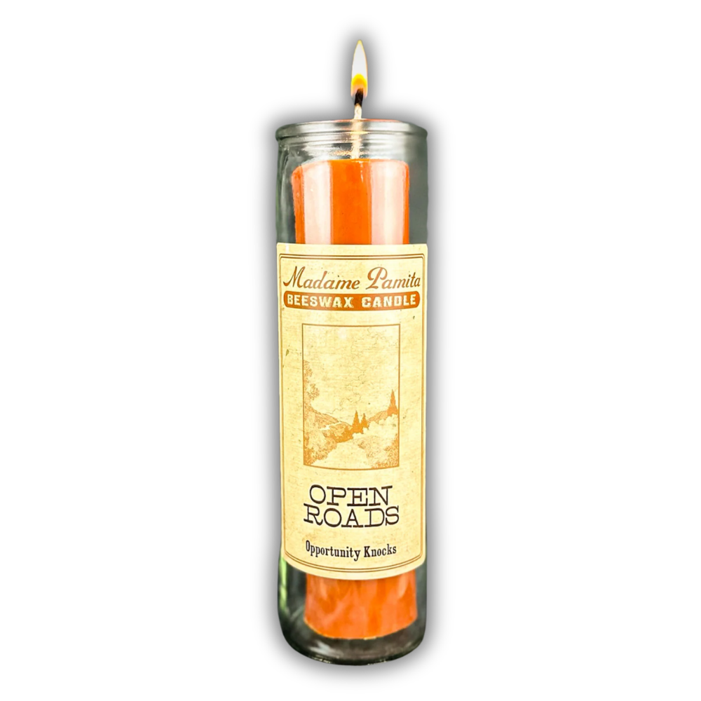 Open Roads Beeswax Vigil Spell Candle - Road Opener Spell
