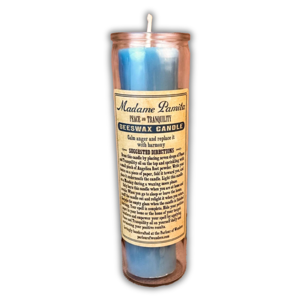 Peace and Tranquility Beeswax Vigil Candle - Invite Joy and Serenity