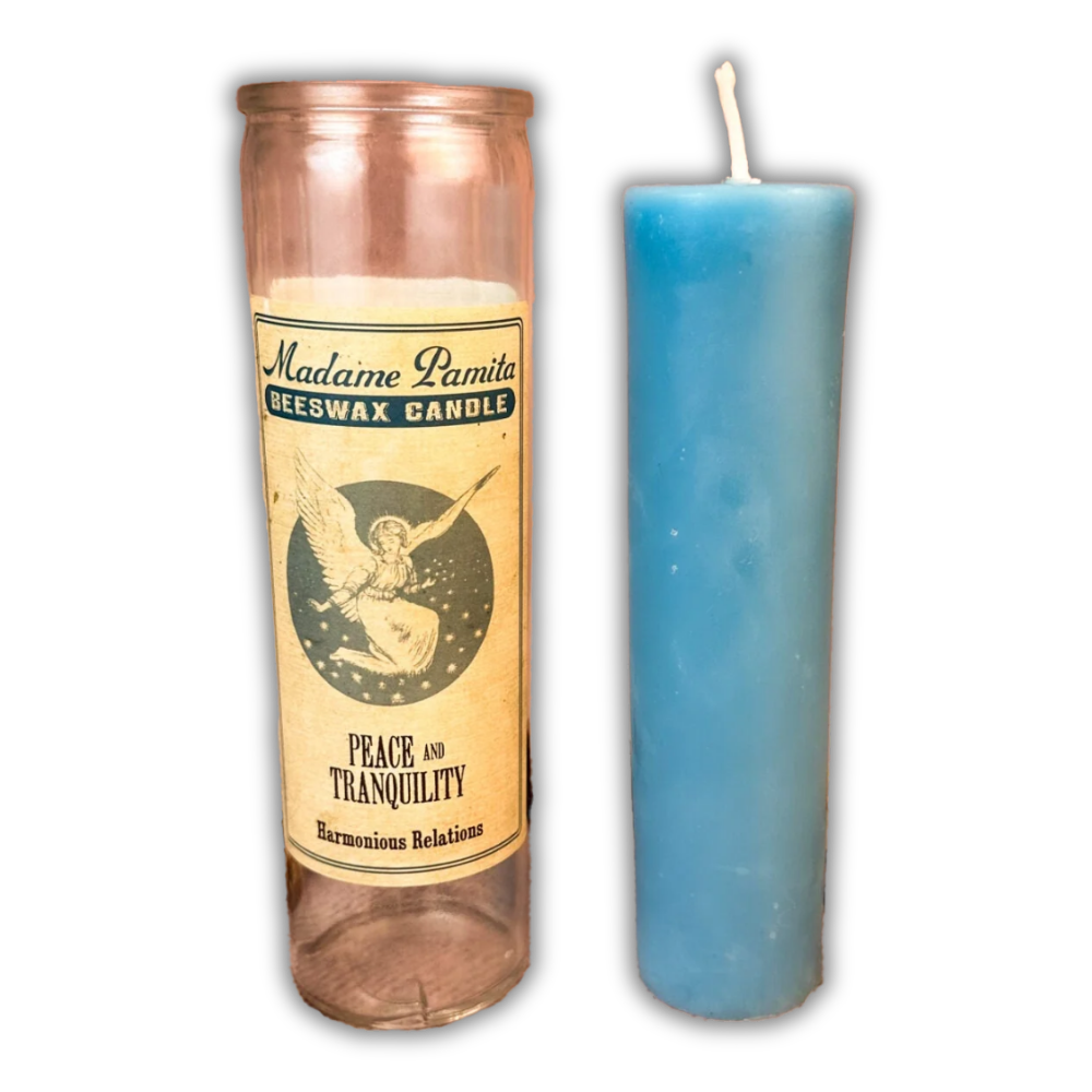 Peace and Tranquility Beeswax Vigil Candle - Invite Joy and Serenity