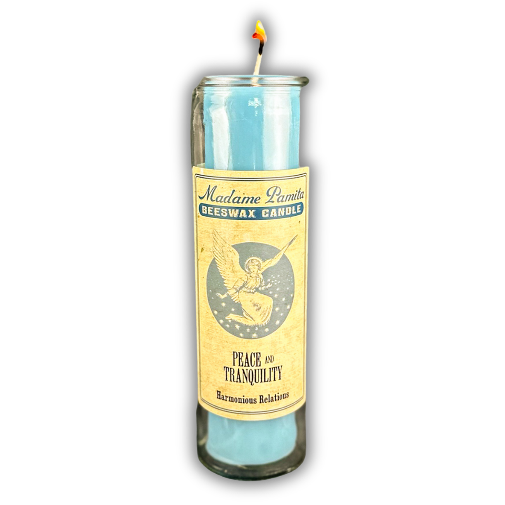 Peace and Tranquility Beeswax Vigil Candle - Invite Joy and Serenity
