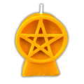 Beeswax Pentacle of Protection Spell Candle