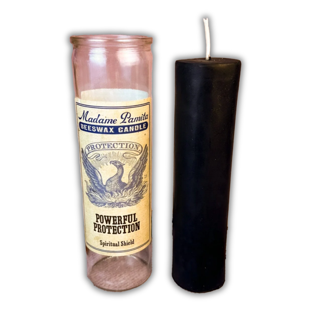 Powerful Protection Beeswax Vigil Spell Candle - Create an Energetic Shield