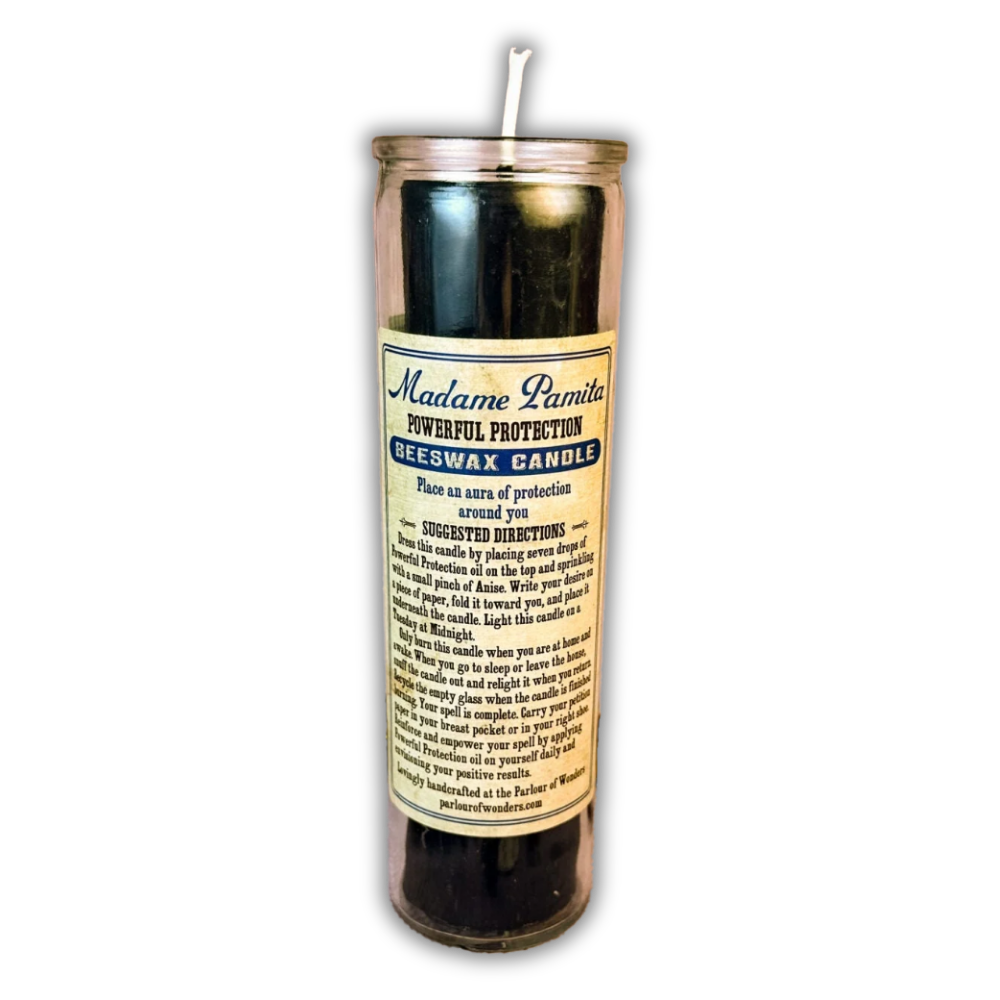 Powerful Protection Beeswax Vigil Spell Candle - Create an Energetic Shield