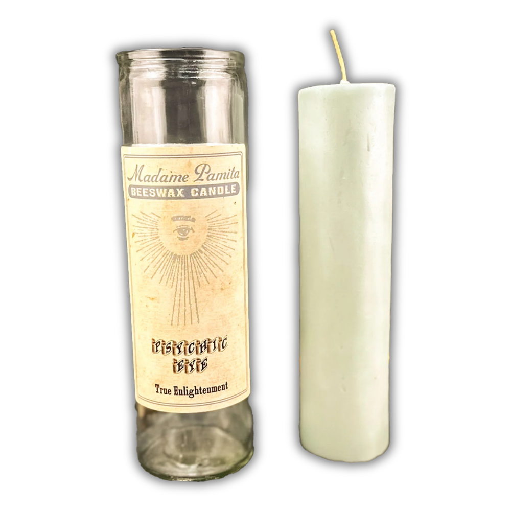 Psychic Eye Beeswax Vigil Spell Candle - Intuition & Psychic Abilities