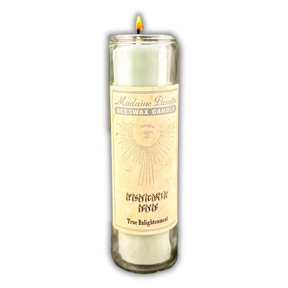 Psychic Eye Beeswax Vigil Spell Candle - Intuition & Psychic Abilities