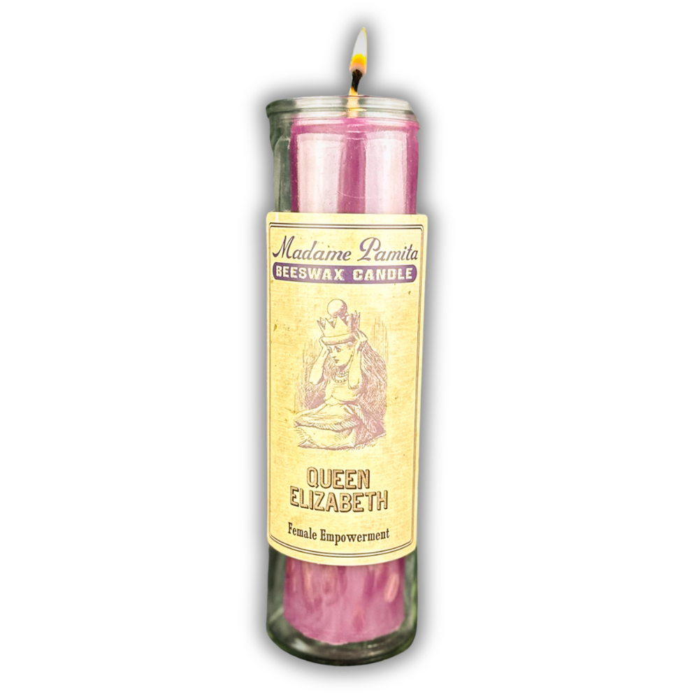 Queen Elizabeth Beeswax Vigil Spell Candle - Reclaim Your Power