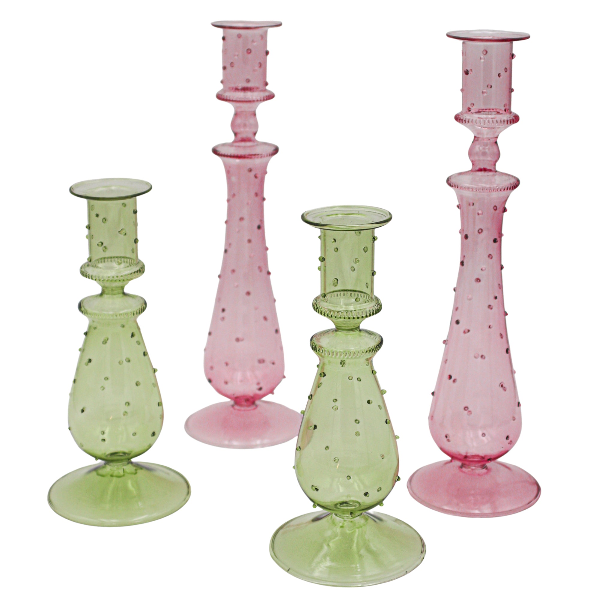 Rose Garden Dotty Candle Holder - Pair