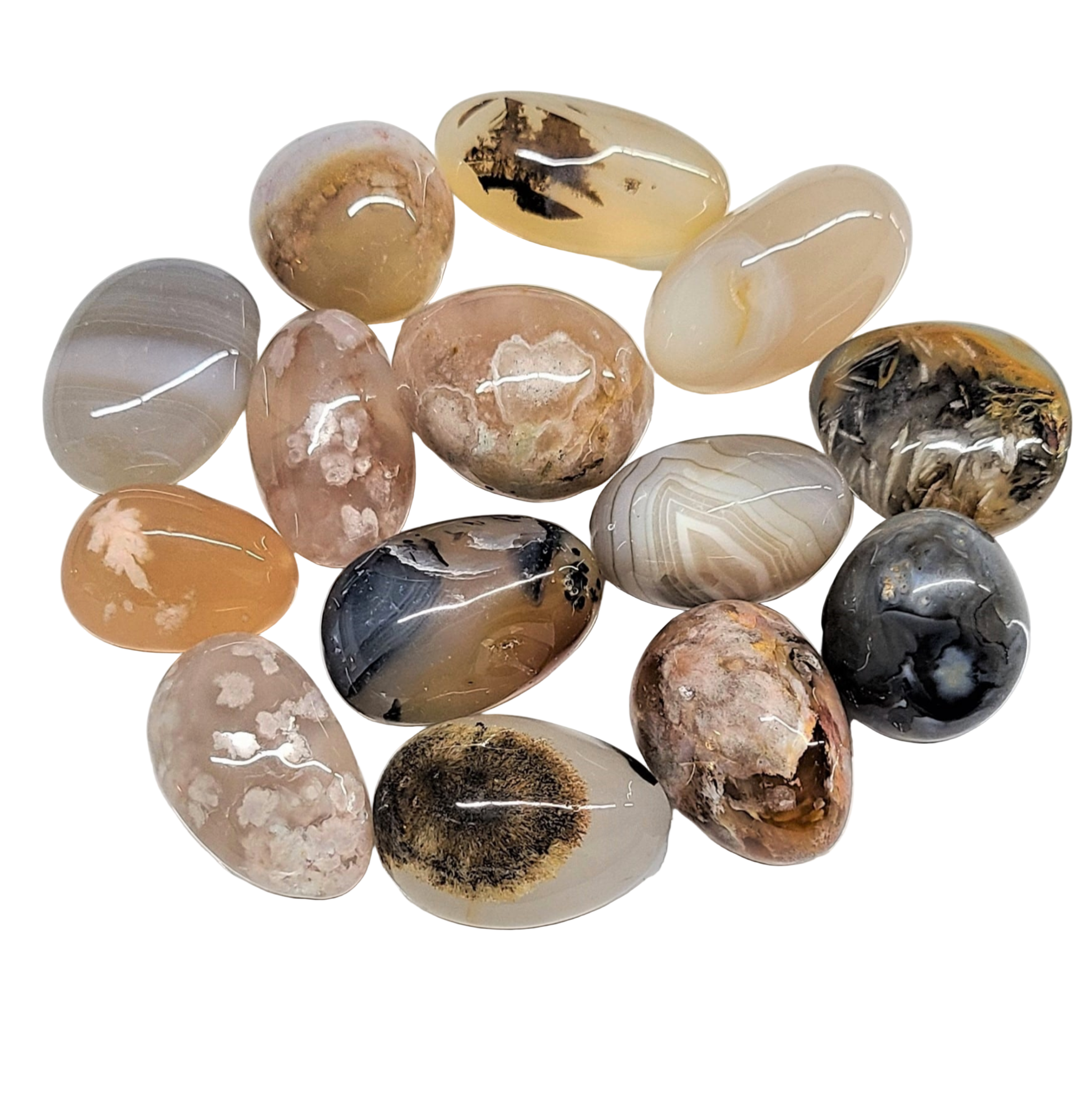 Mixed Agate Tumbled Stones (A Quality)