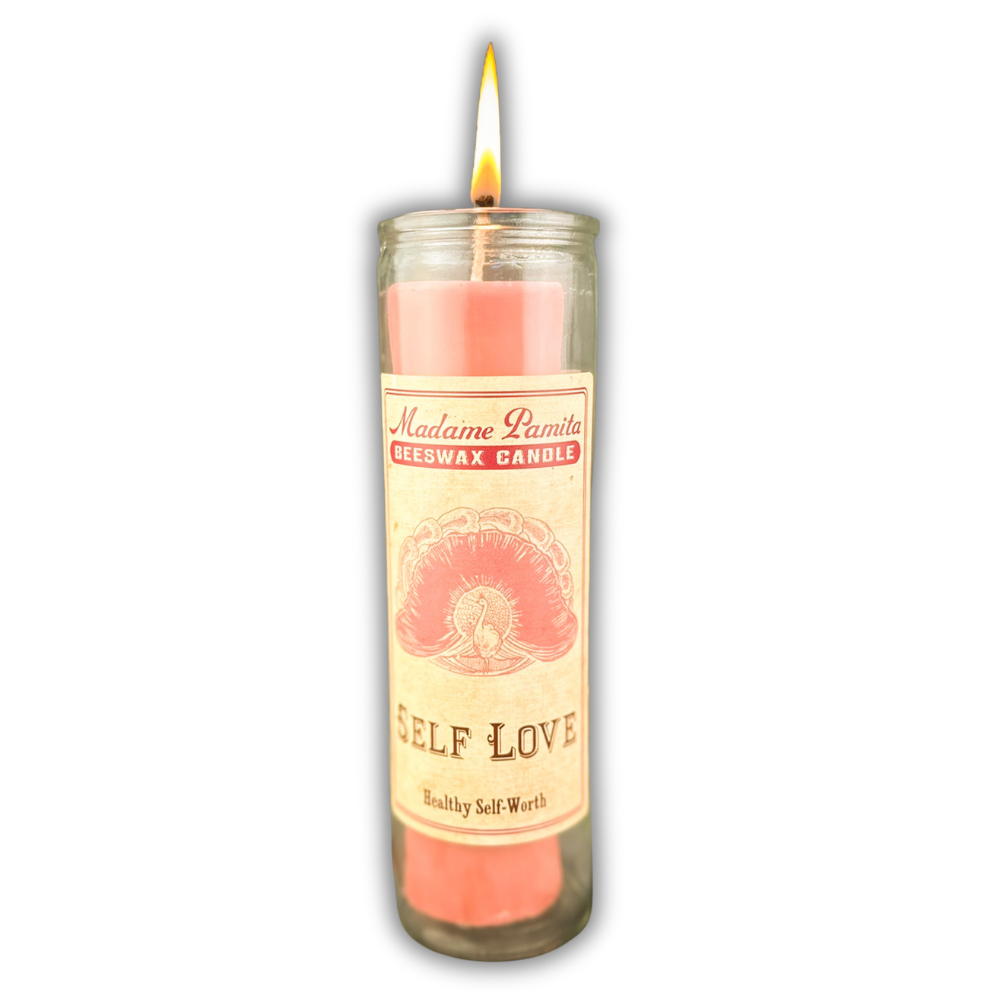 Self Love Beeswax Vigil Spell Candle - Healing & Self-Acceptance