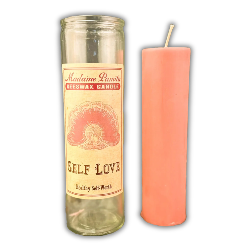 Self Love Beeswax Vigil Spell Candle - Healing & Self-Acceptance
