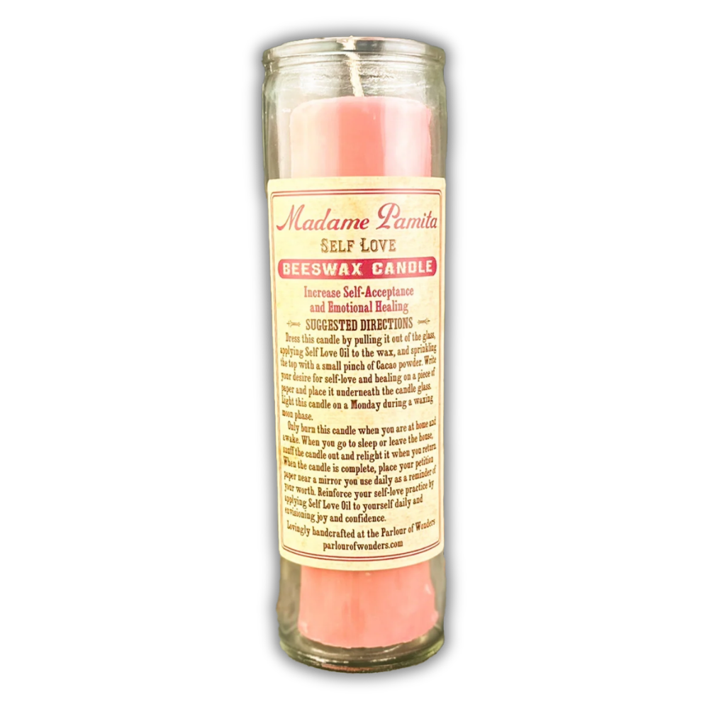 Self Love Beeswax Vigil Spell Candle - Healing & Self-Acceptance