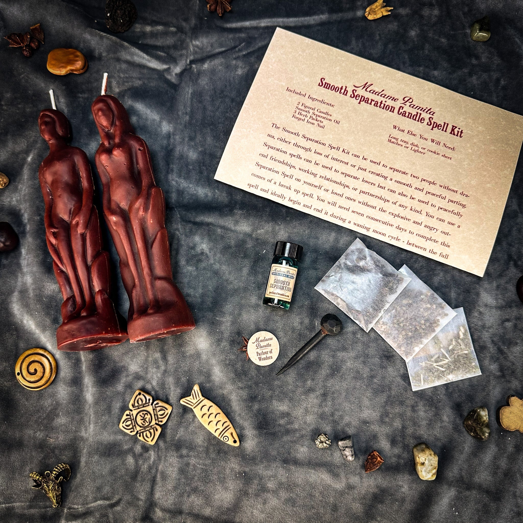 Smooth Separation Candle Spell Kit - Human/Female