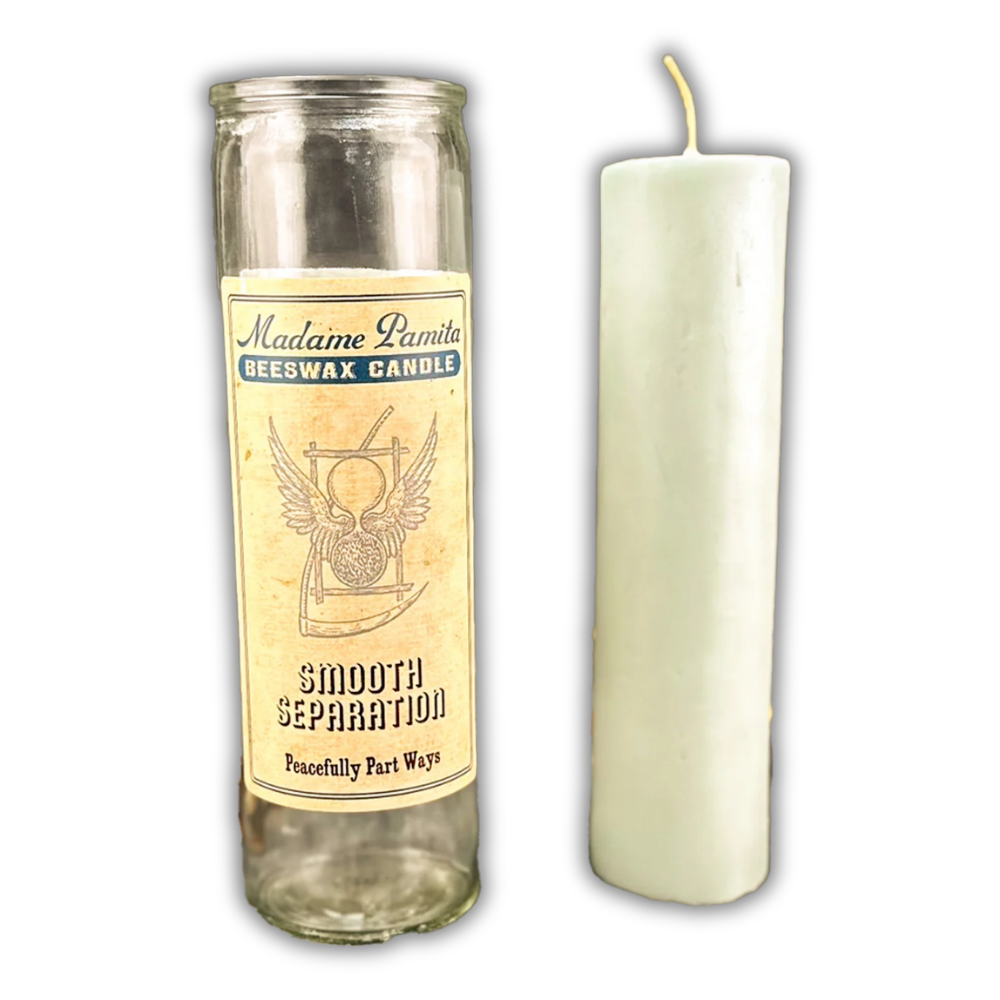 Smooth Separation Beeswax Vigil Spell Candle - Peaceful & Permanent Parting