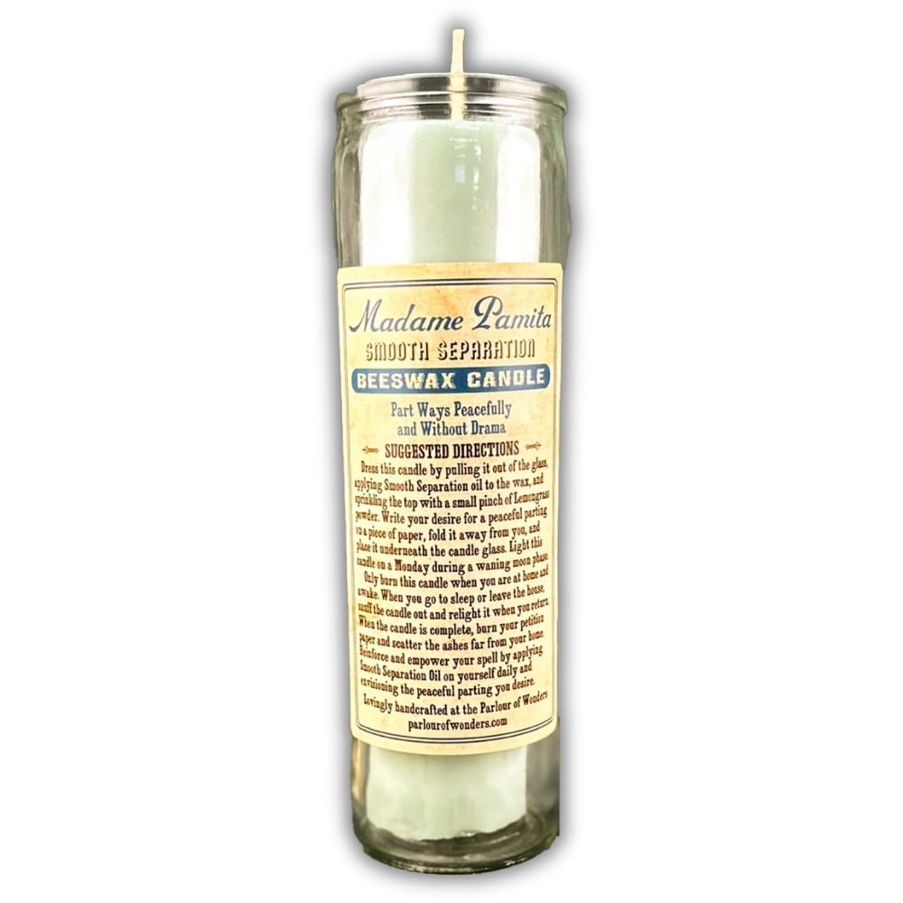 Smooth Separation Beeswax Vigil Spell Candle - Peaceful & Permanent Parting